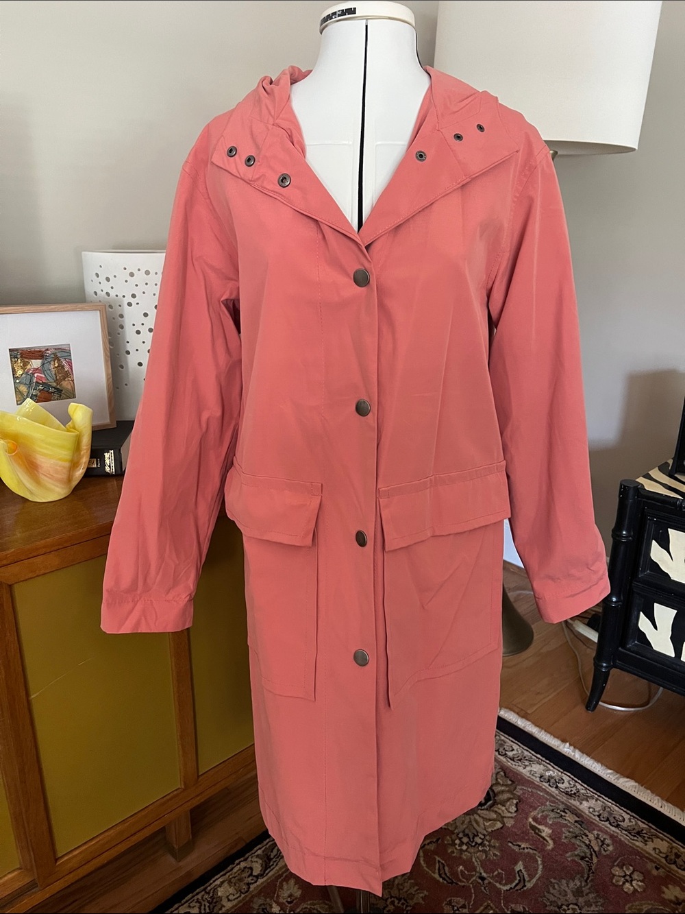 a new day Coral Hooded Trench Coat Water Resistant